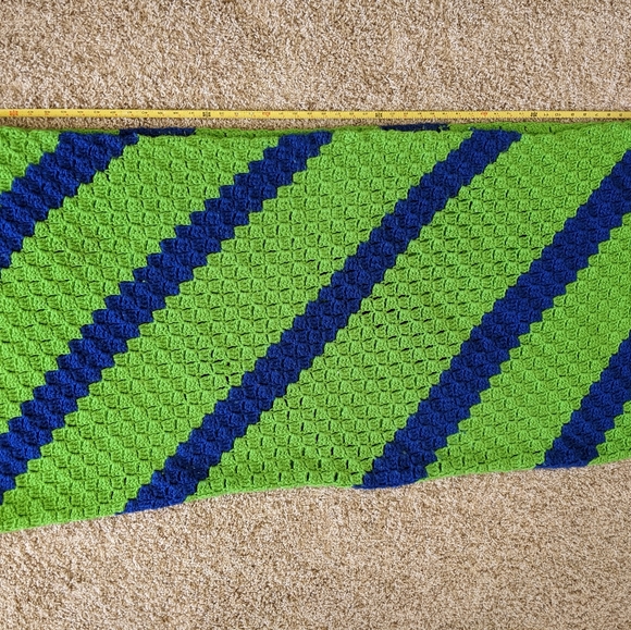 Vintage 70's Hand Made Granny Crochet Afghan Throw Large - Picture 4 of 4